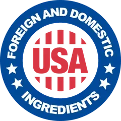 Foreign and domestic ingredients badge