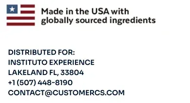 Brand tile: Made in the USA with globally sourced ingredients, manufactured in an FDA registered facility