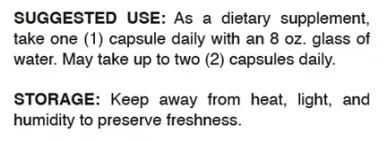 Brand tile with the Melonex directions: take 1 capsule daily with 8 oz of water, may take up to 2 daily